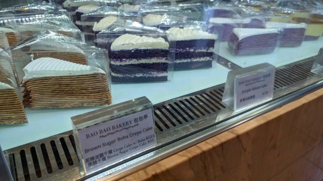 desserts at a Boston Chinatown bakery