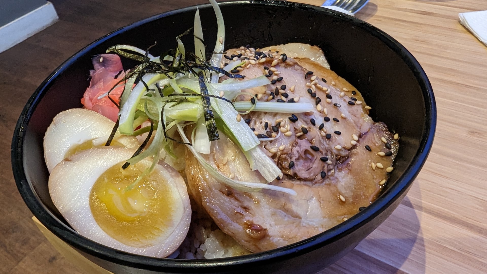 Bowl of ramen at Mitsu Sushi Restaurant in Moose Jaw