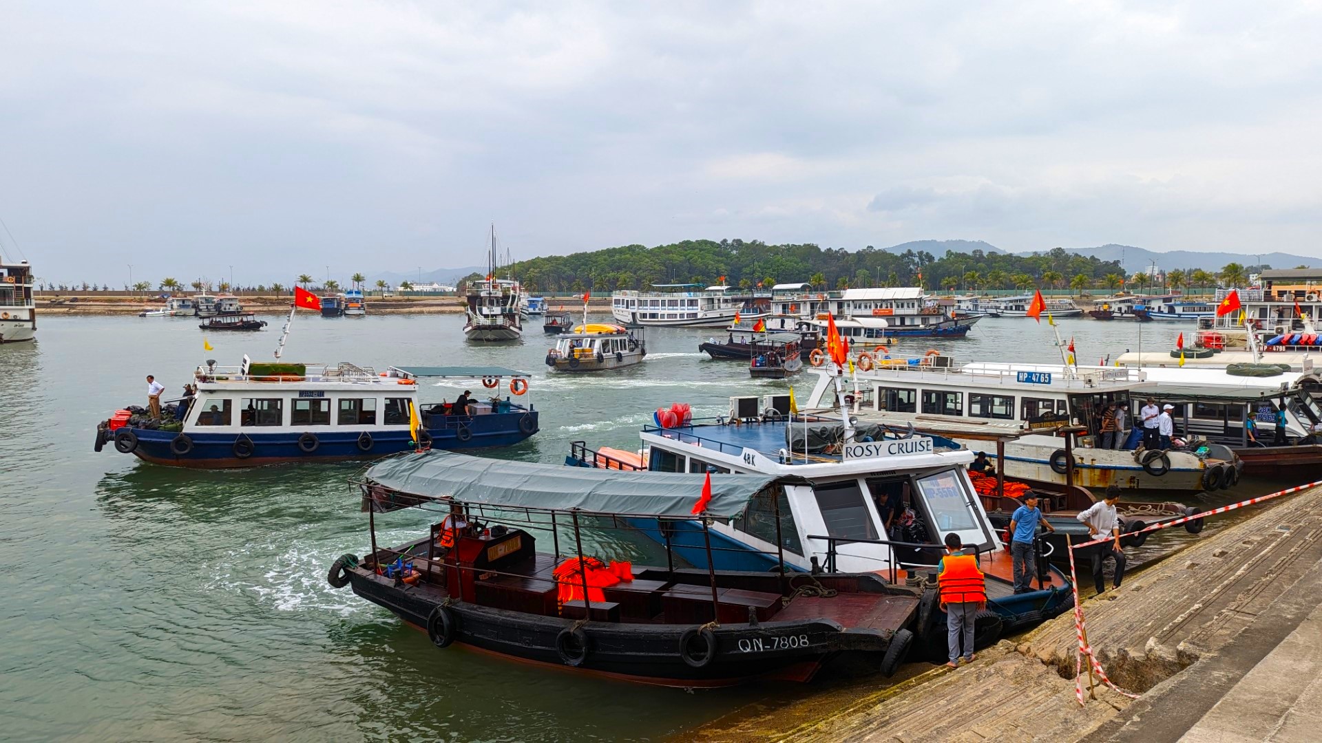 Cruise boats in Ha long Bay Vietnam