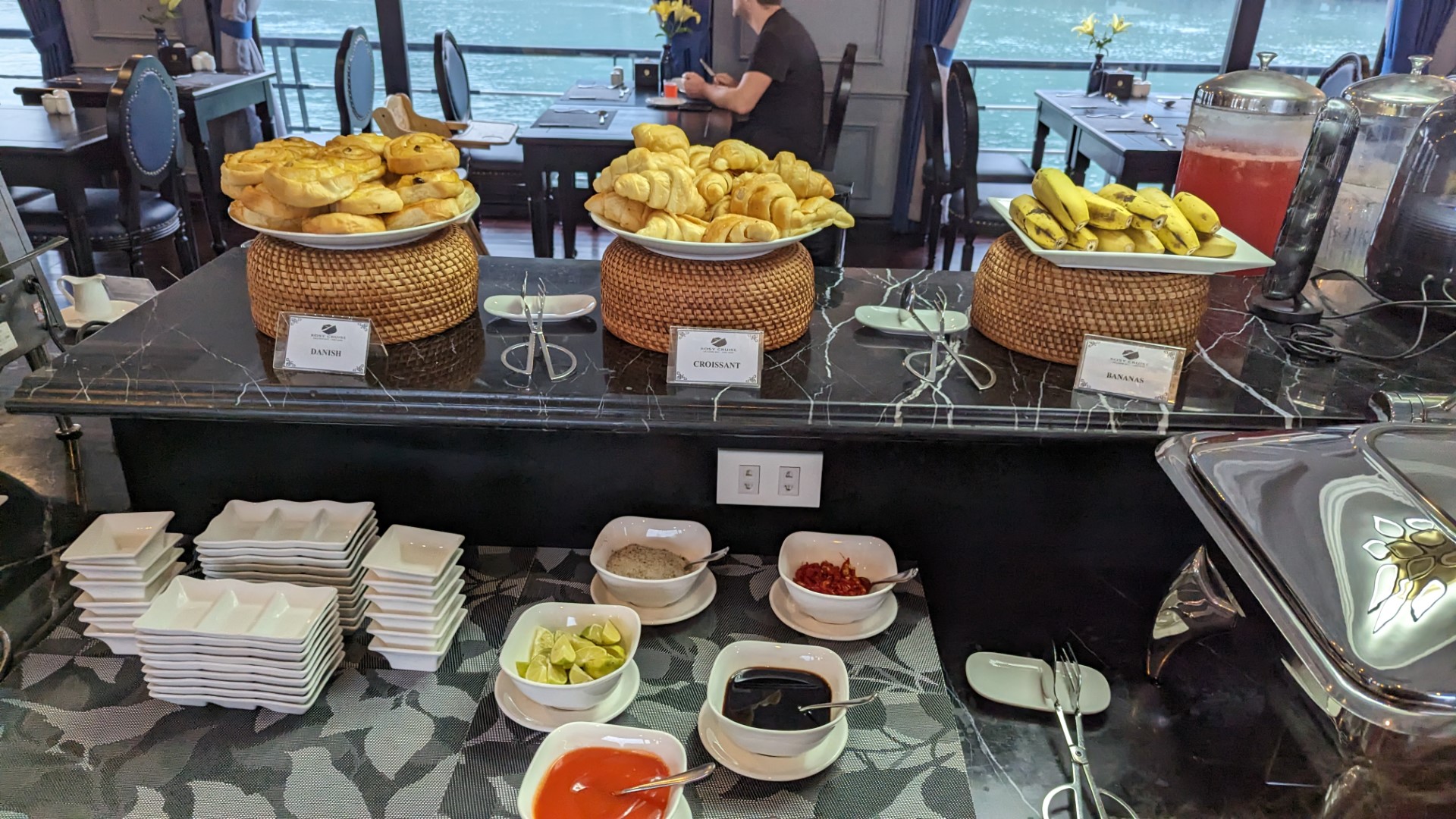 food buffet on vietnam cruise