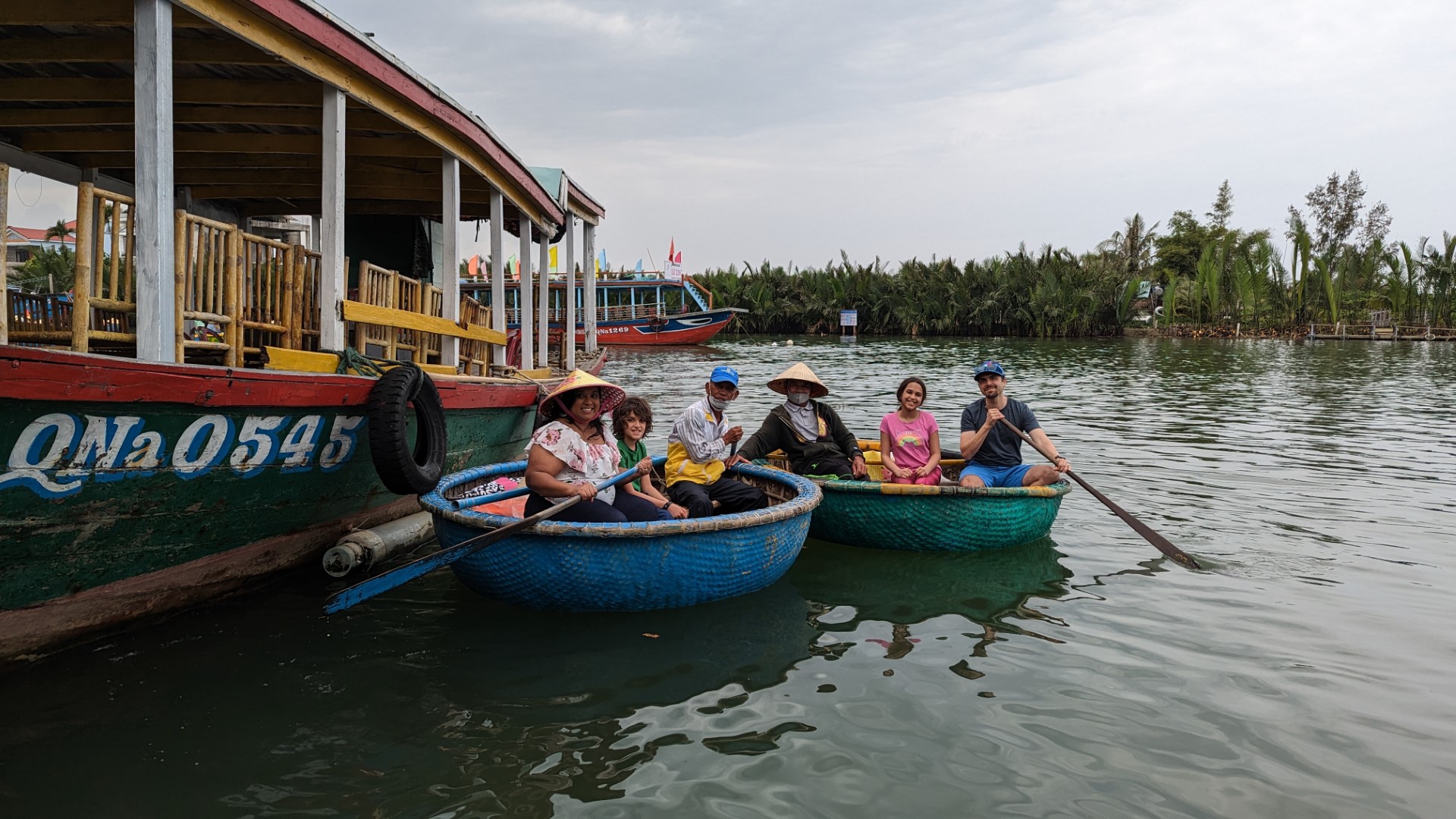 Murphys on Basket Boat in Hoi An