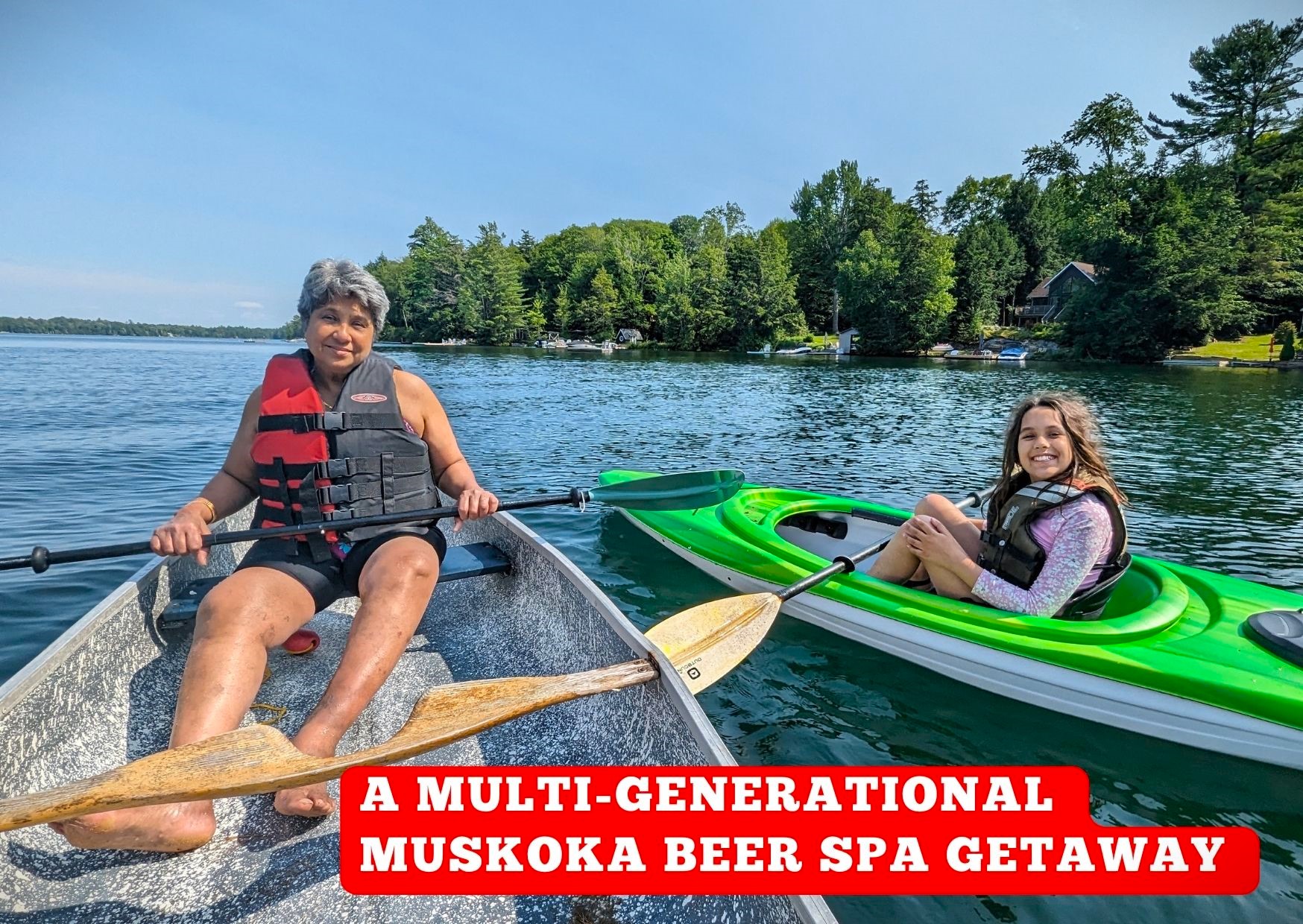 Multigenerational muskoka beer spa getaway