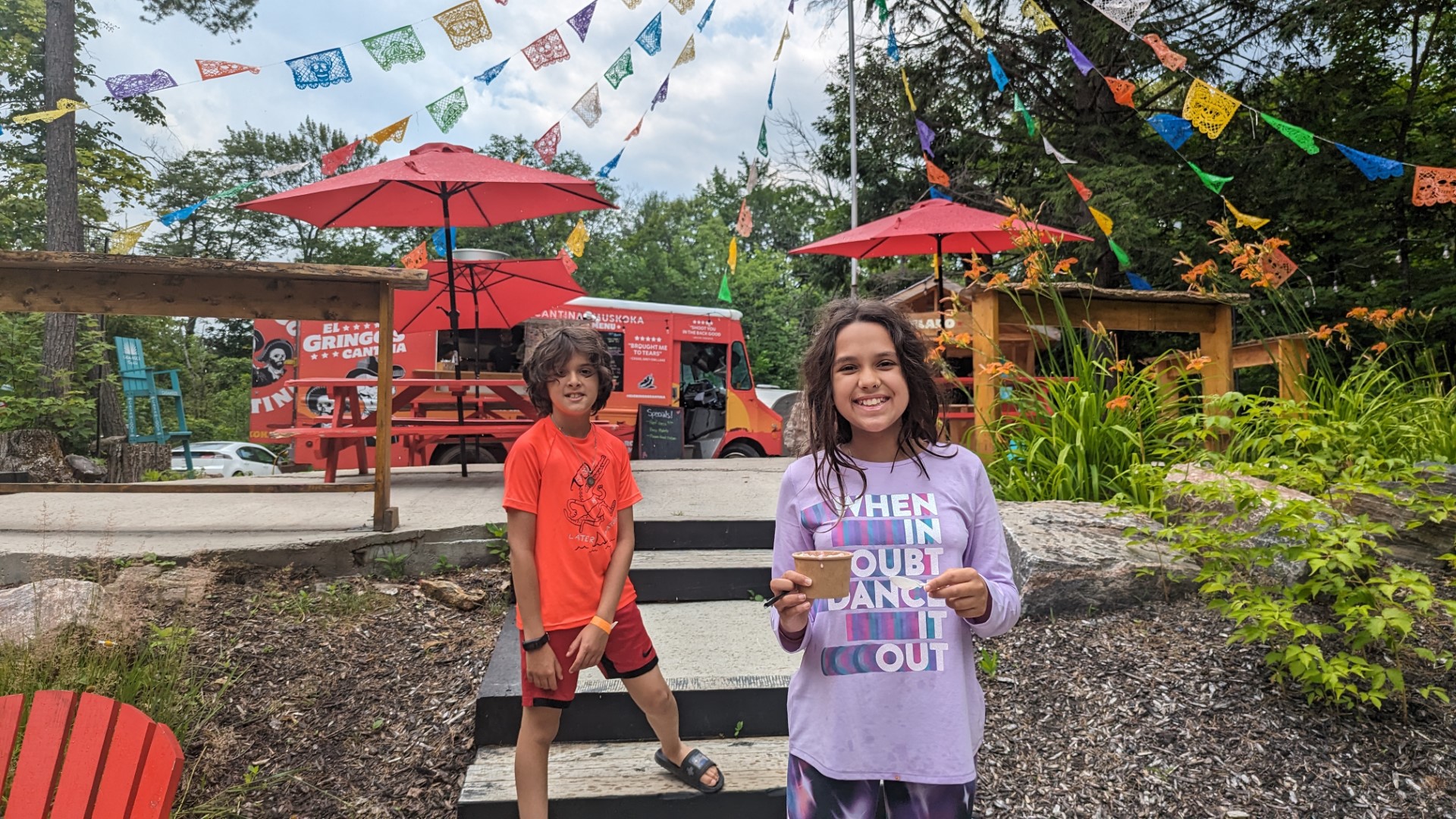 Kids at Muskoka Beer spa