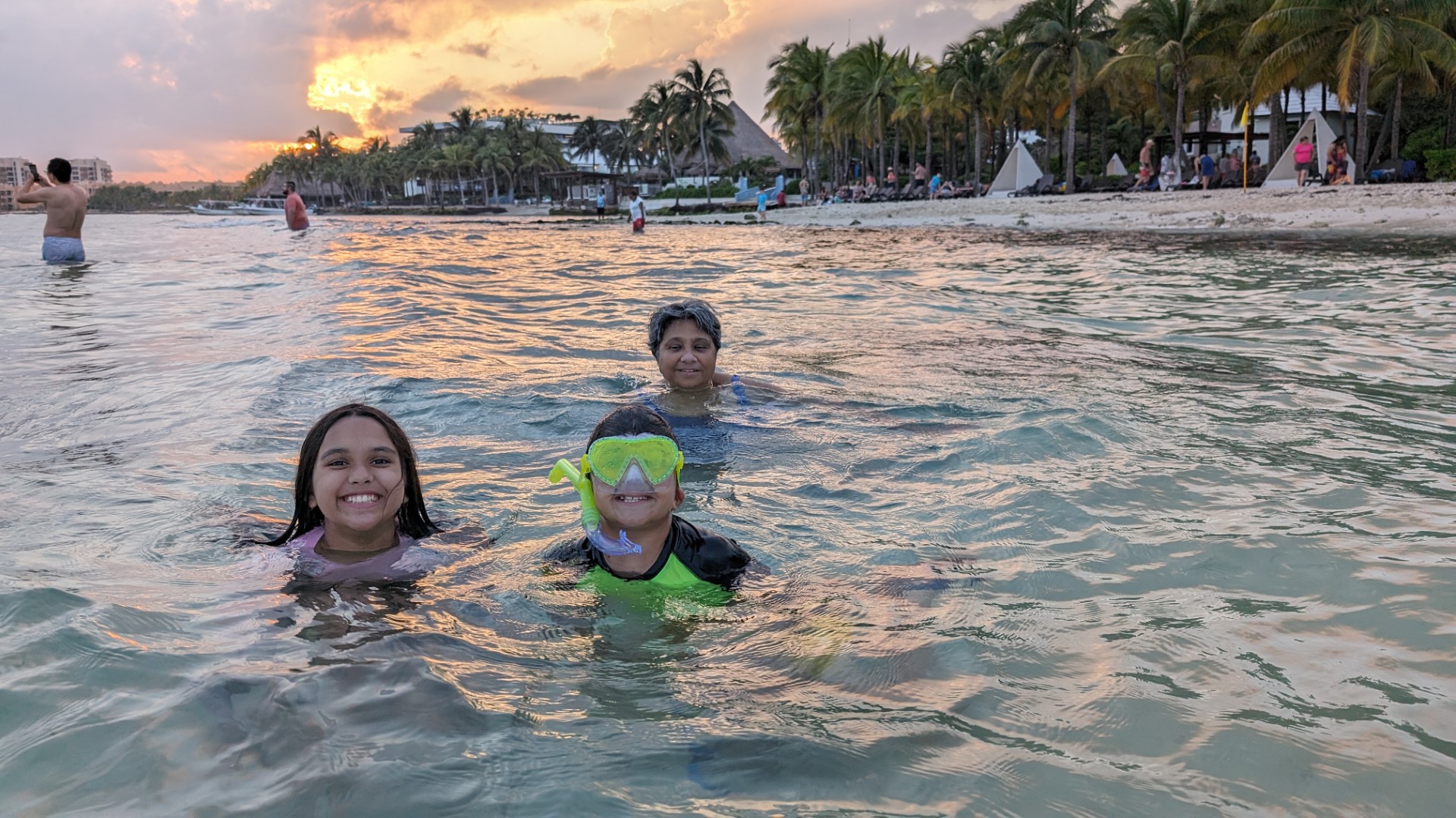 kids at beach near mexican all inclusive