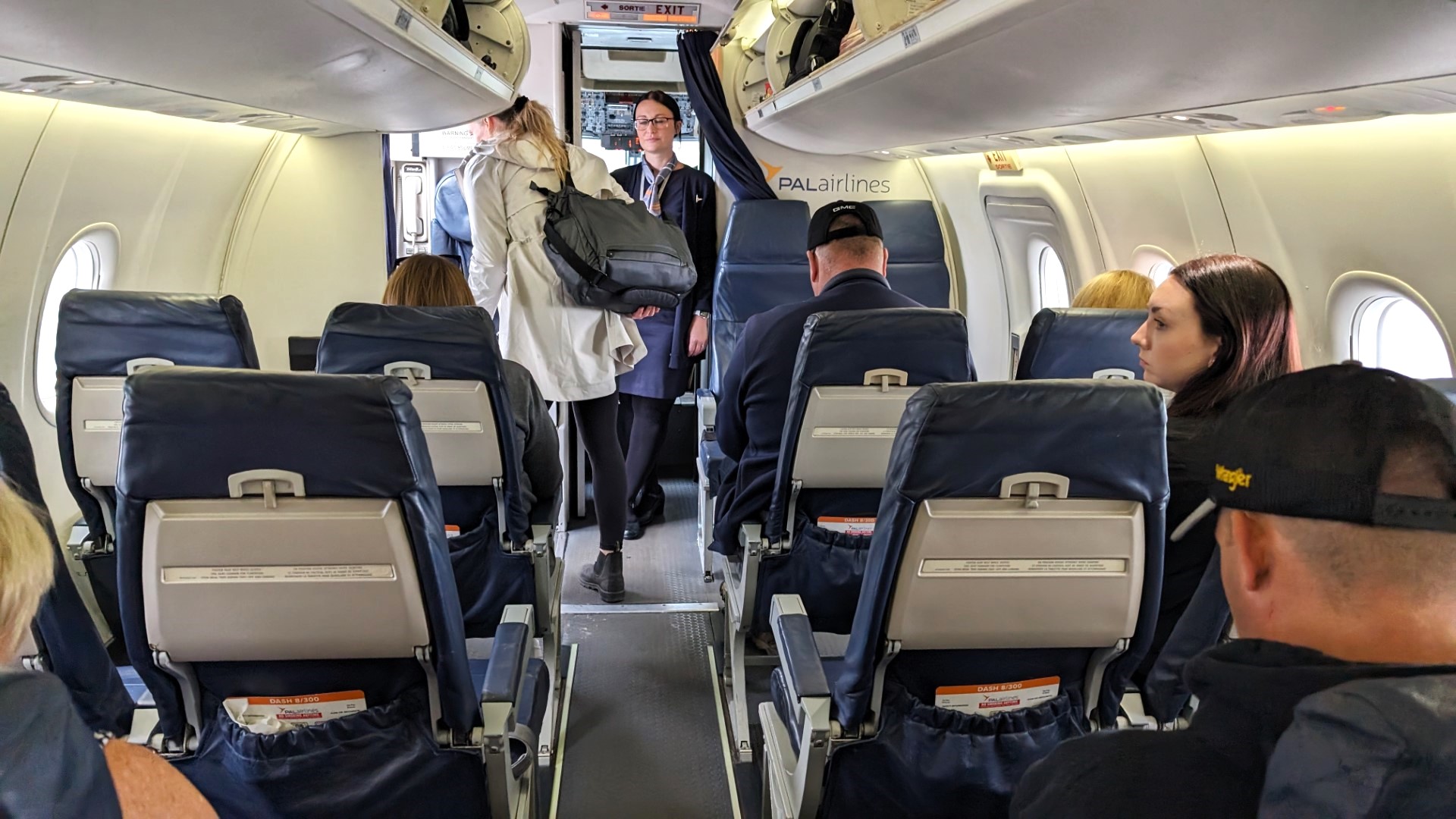 inside the PAL airline cabin