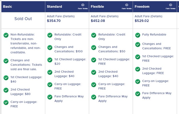Pal airlines best fare option