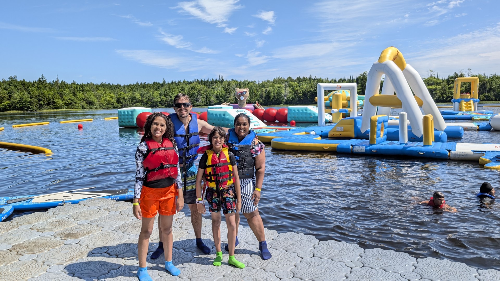 Yashy Murphy and family at Splashifax 