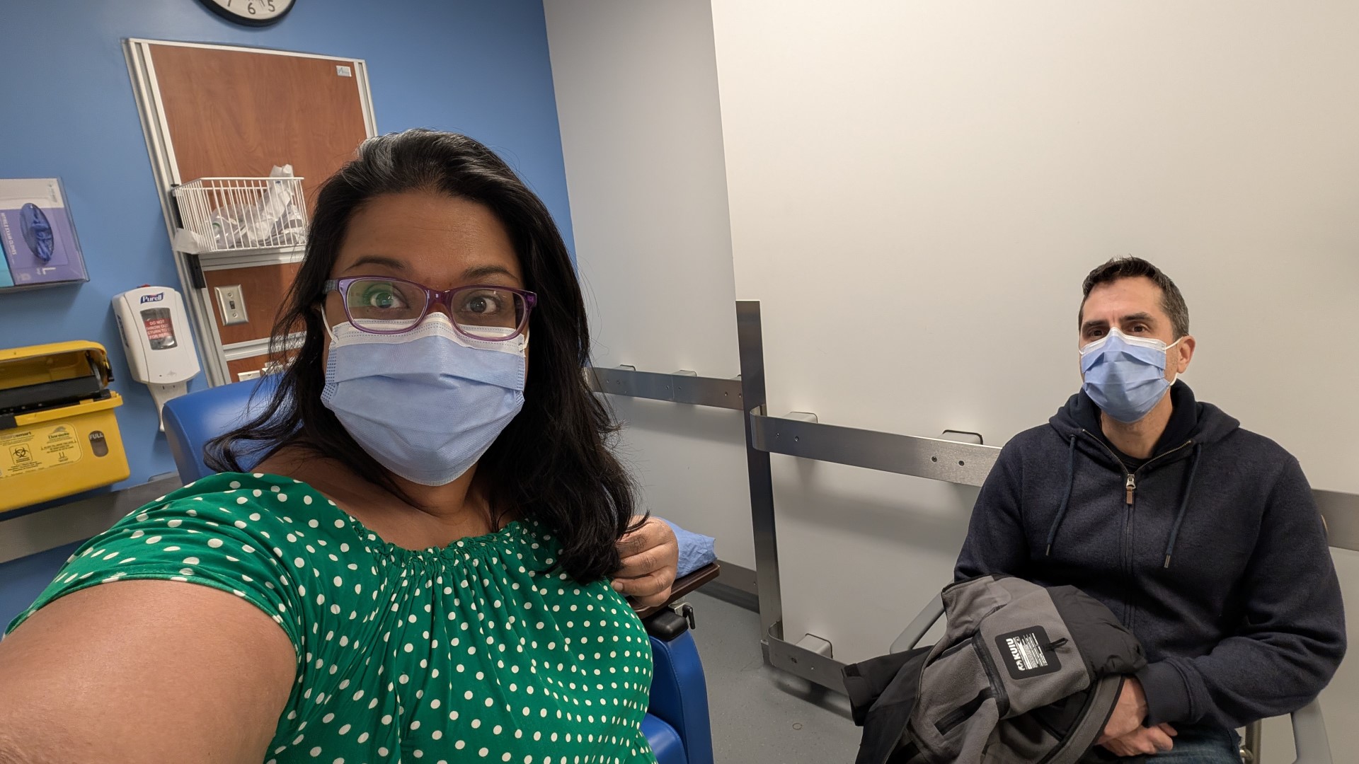 Chris and Yashy ready for hysterectomy 