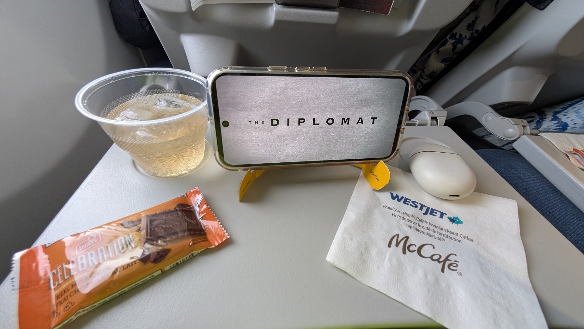 WestJet snacks onboard