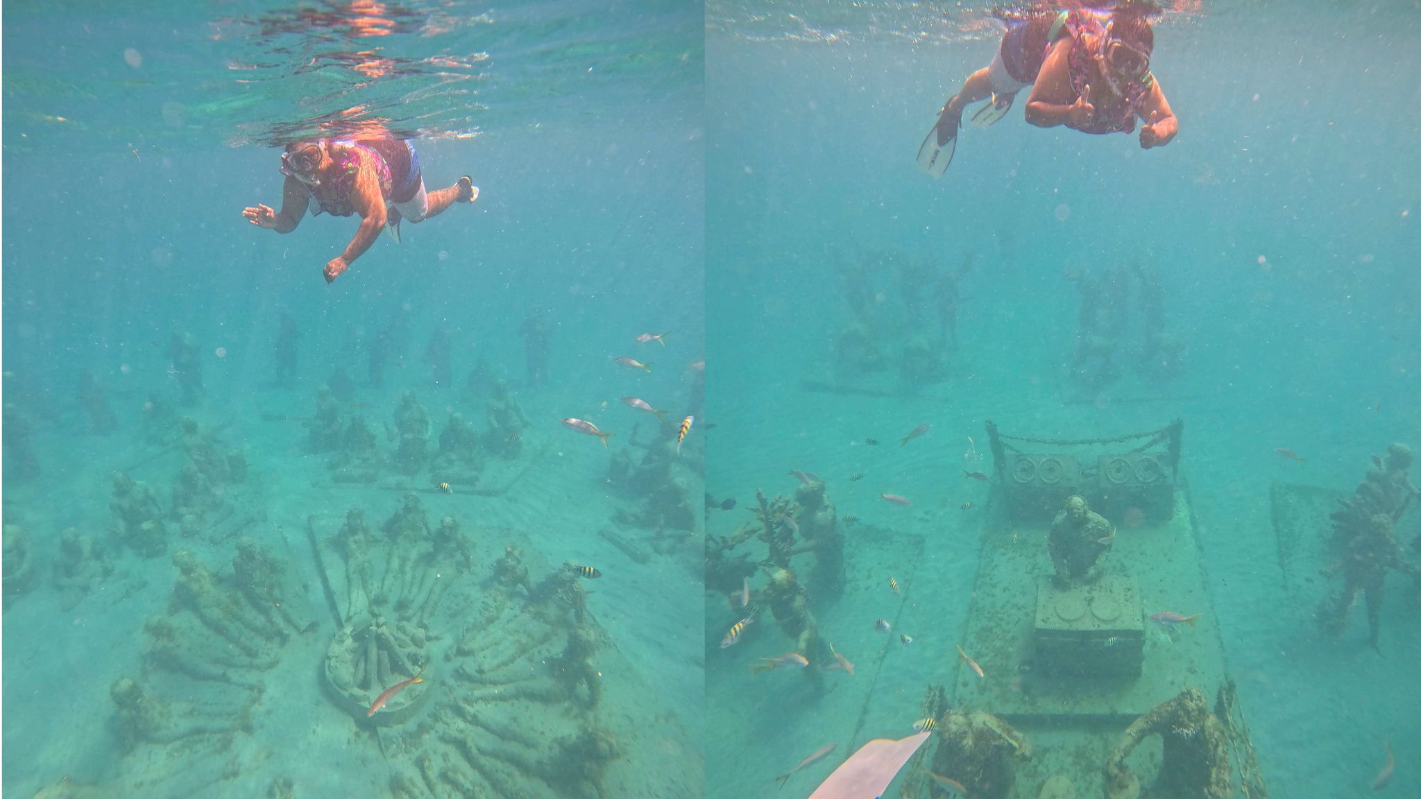 Yashy at St. Maarten underwater sculpture park