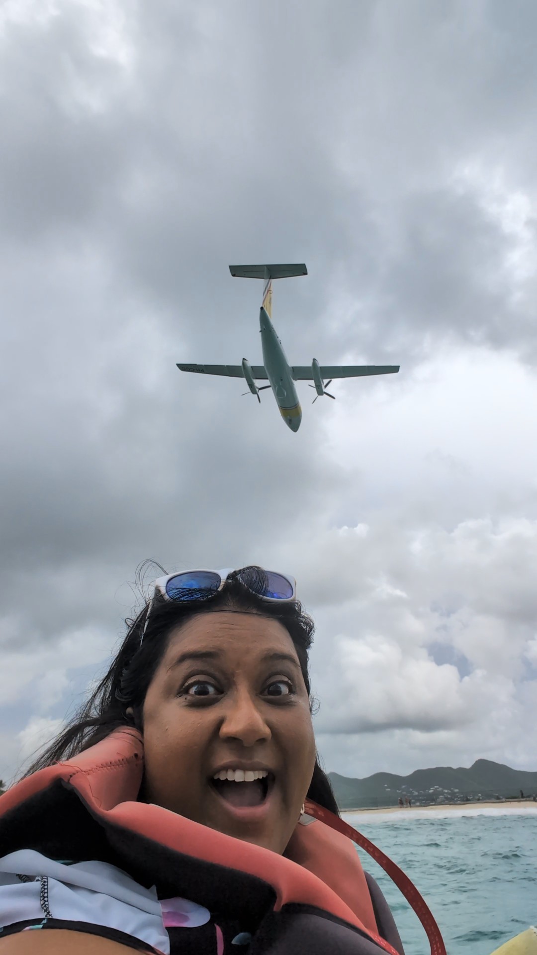 Yashy with plane overhead