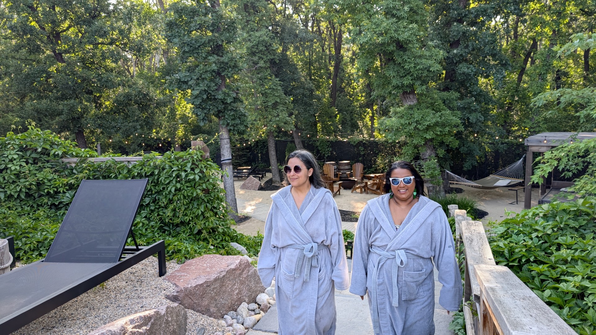Yashy and Solmaz at Winnipeg Thermea Spa