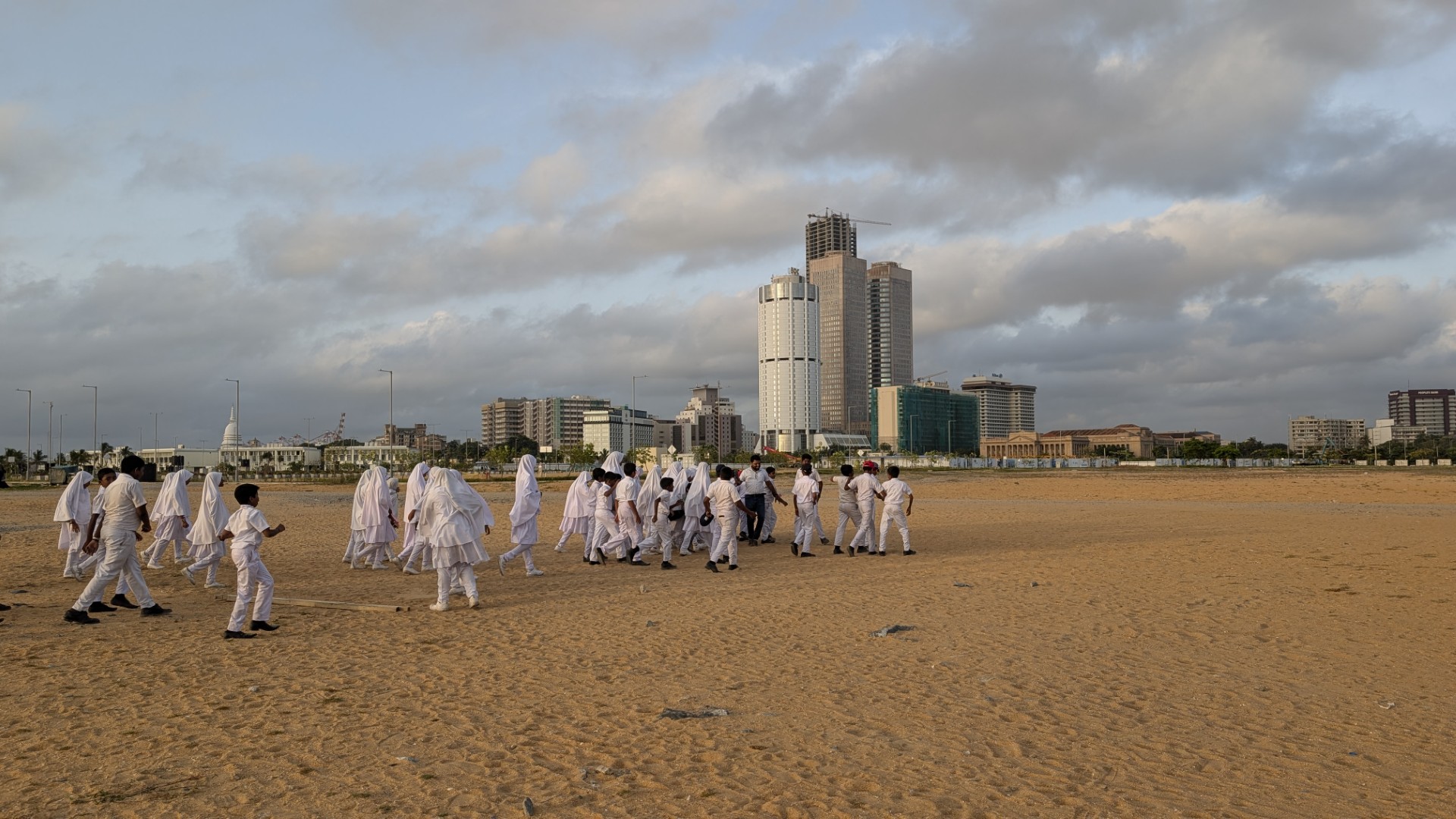 Colombo school kids at Port City