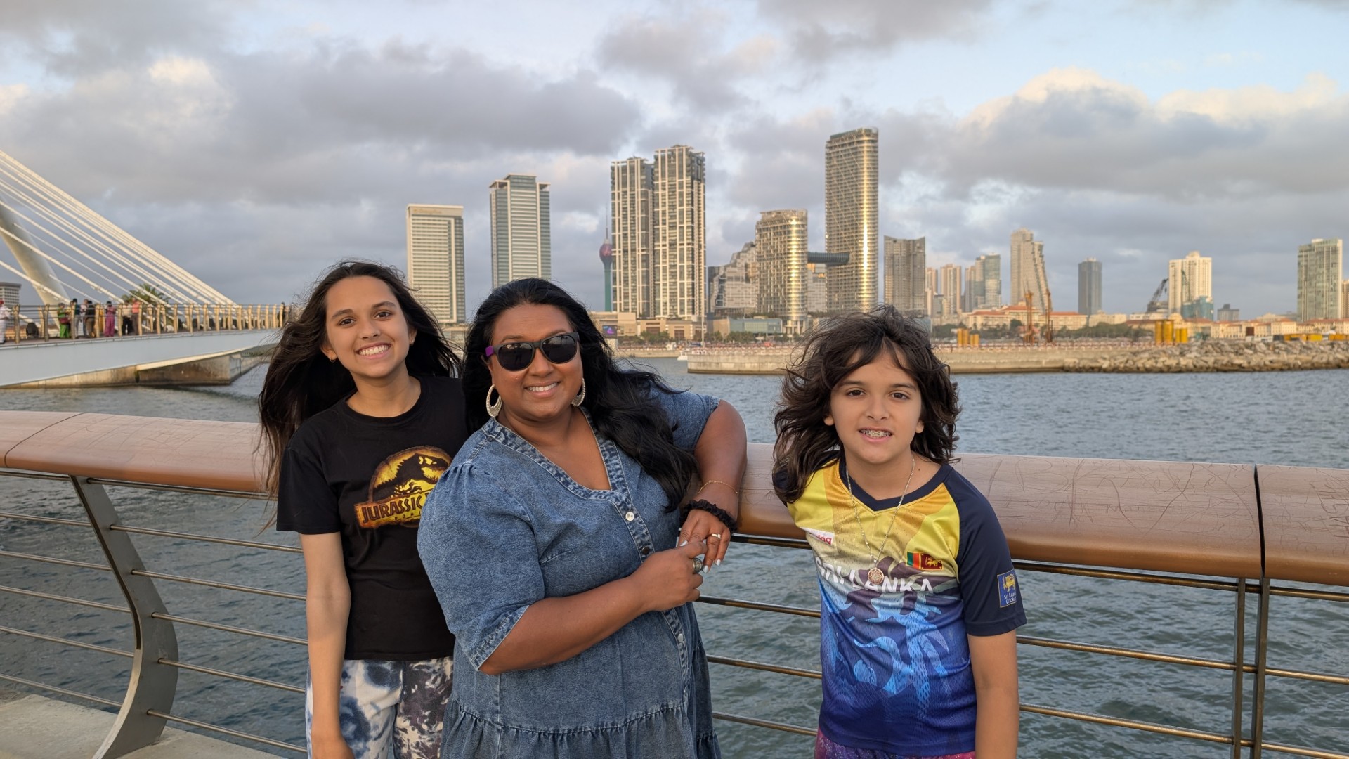 Yashy and kids at Port City Colombo