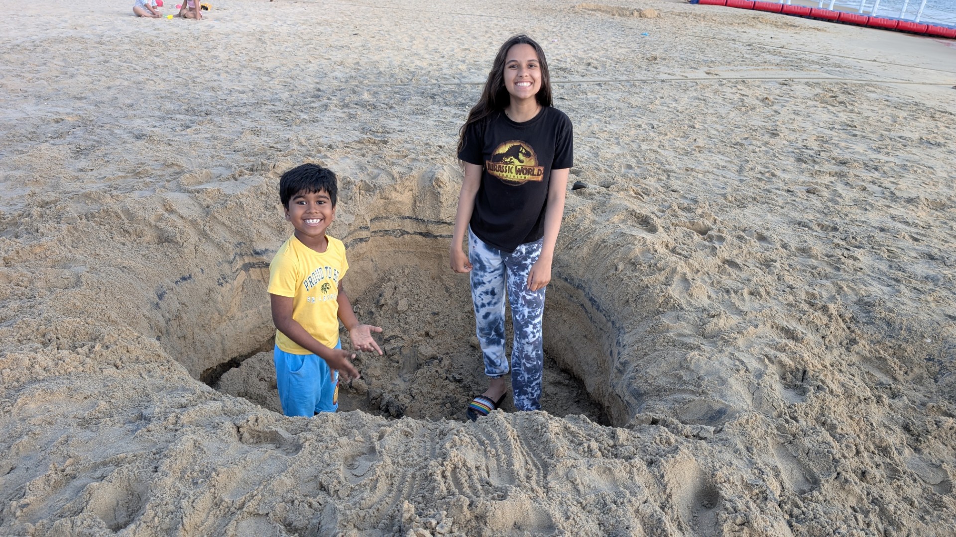 kids playing at beach in Port CIty