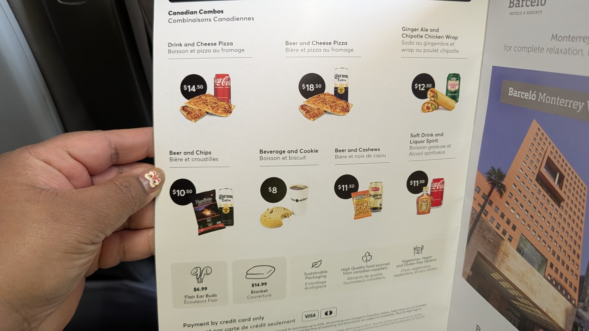 Cost of drinks and food on Flair